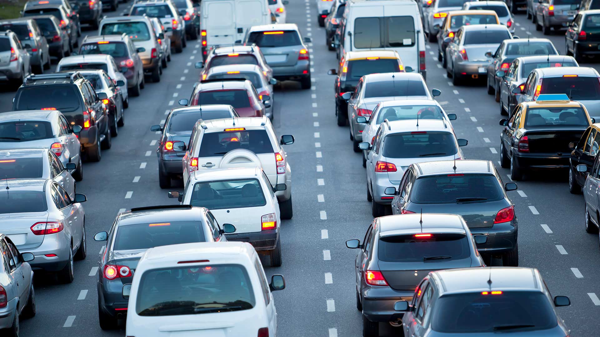 Traffic jam on a highway