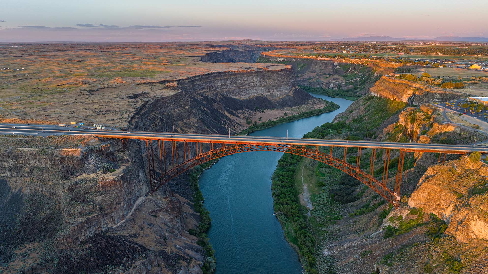 A bridge over a canyon