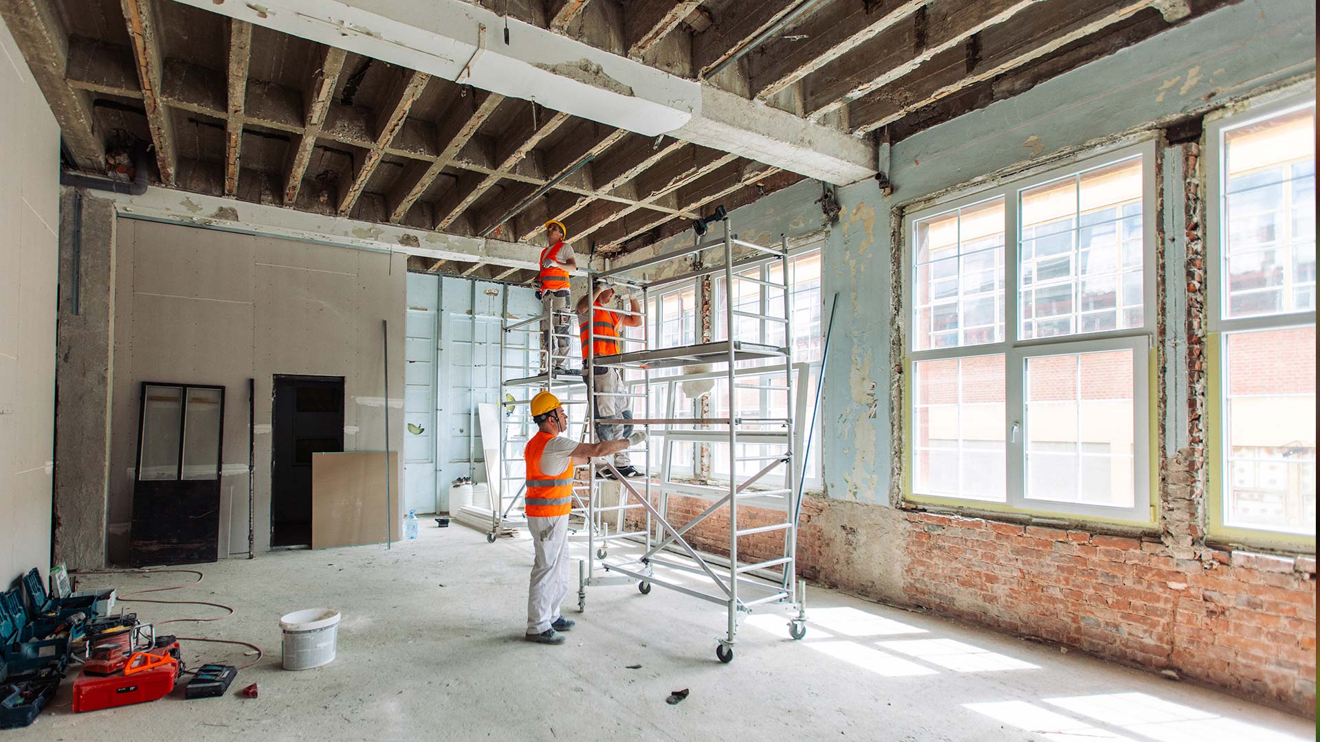 Remodeling the interior of a building